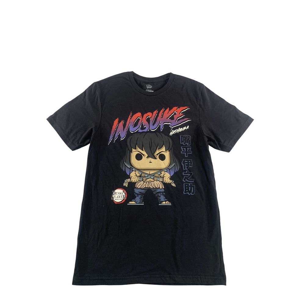 Demon Slayer Inosuke Hashibira Shirt Tee Mens Small‎ Black POP! TEES Funko Anime